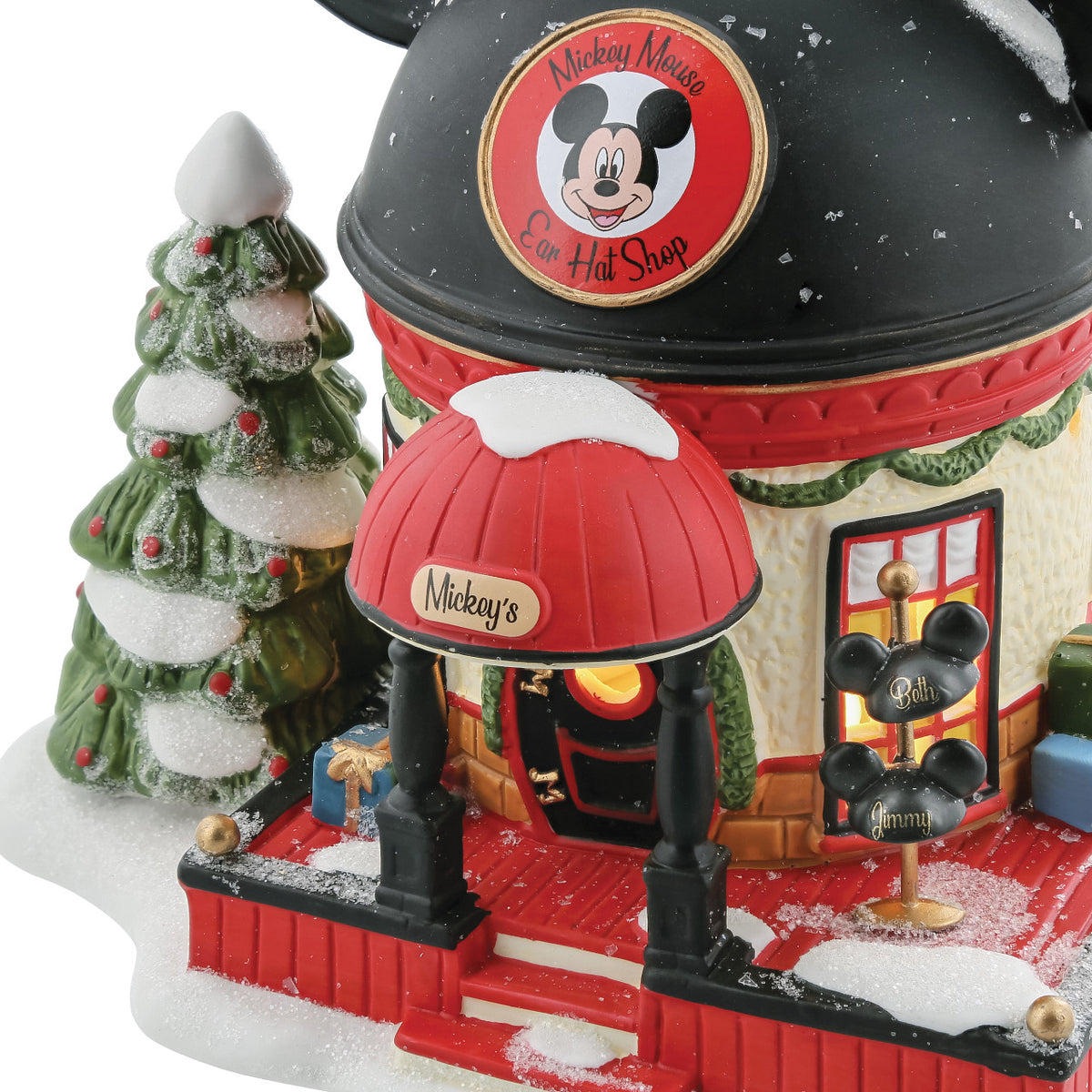 Department 56 Disney Village Christmas House - Mickey's Ear Hat Shop - 19cm | Delivery ± 3 weeks