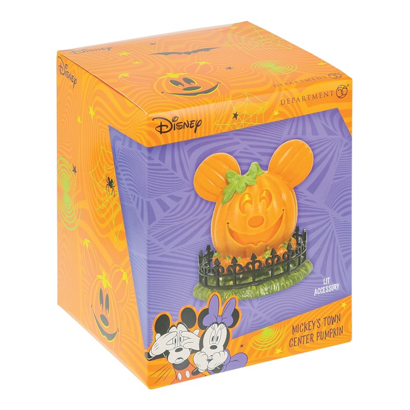 Department 56 Disney Village Halloween Decoration - Mickey Mouse's Town Centre Pumpkin - 10cm | Delivery ± 3 weeks