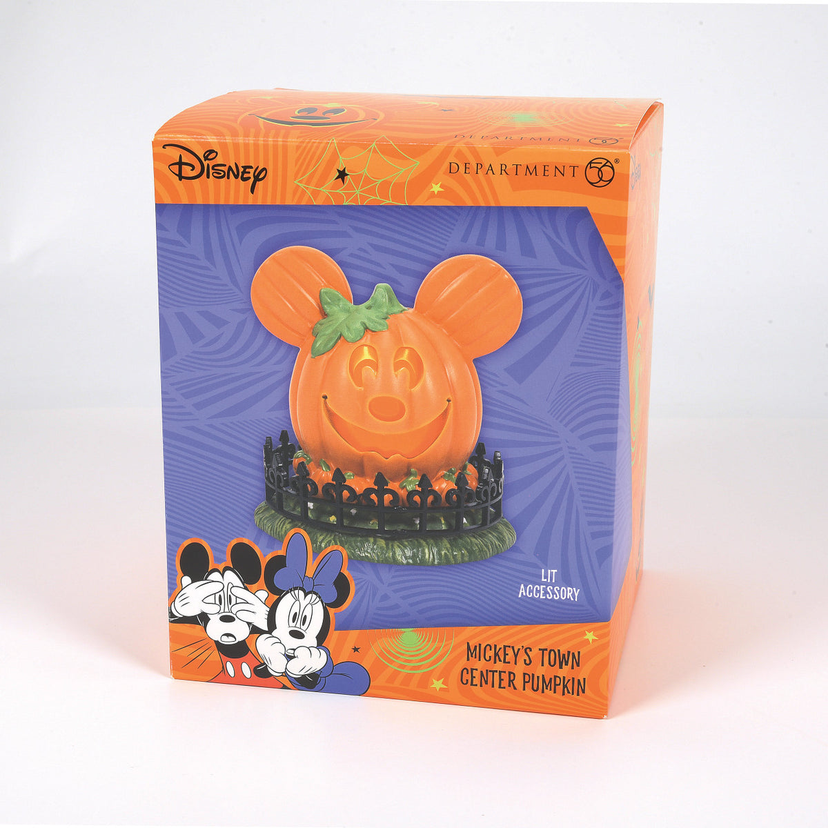 Department 56 Disney Village Halloween Decoration - Mickey Mouse's Town Centre Pumpkin - 10cm | Delivery ± 3 weeks