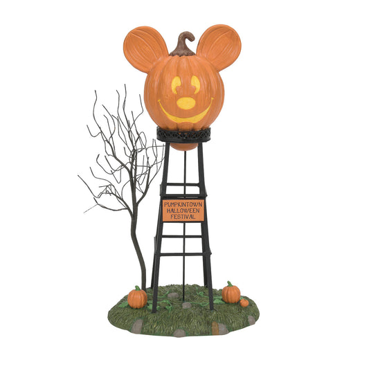 Department 56 Disney Village Halloween Decoration - Pumpkintown Water Tower - 30.5cm