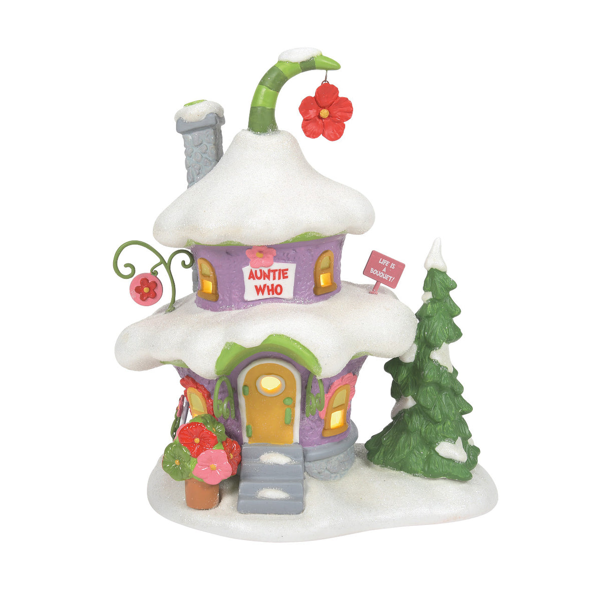Department 56 The Grinch Village Christmas House - Auntie Who's House - 20.5cm | Delivery ± 3 weeks