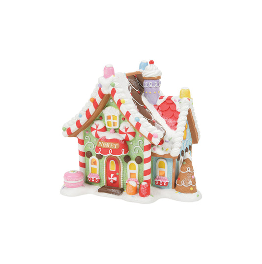 Department 56 Disney Village Christmas House - Mickey's Peppermint Villa - 17cm