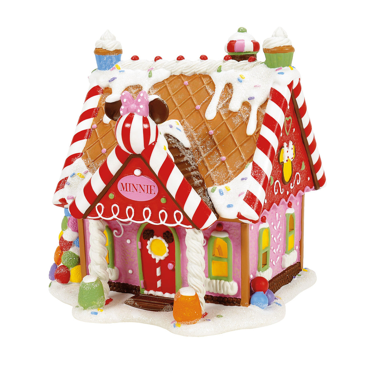 Department 56 Disney Village Christmas House - Minnie's Peppermint Villa - 15cm | Delivery ± 3 weeks