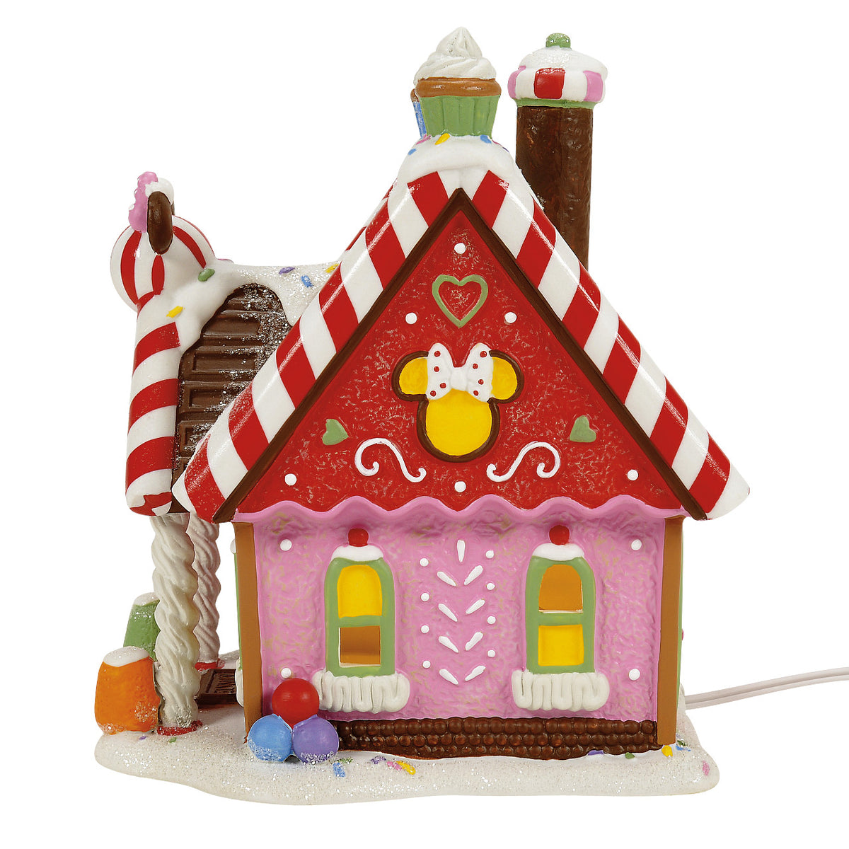 Department 56 Disney Village Christmas House - Minnie's Peppermint Villa - 15cm | Delivery ± 3 weeks
