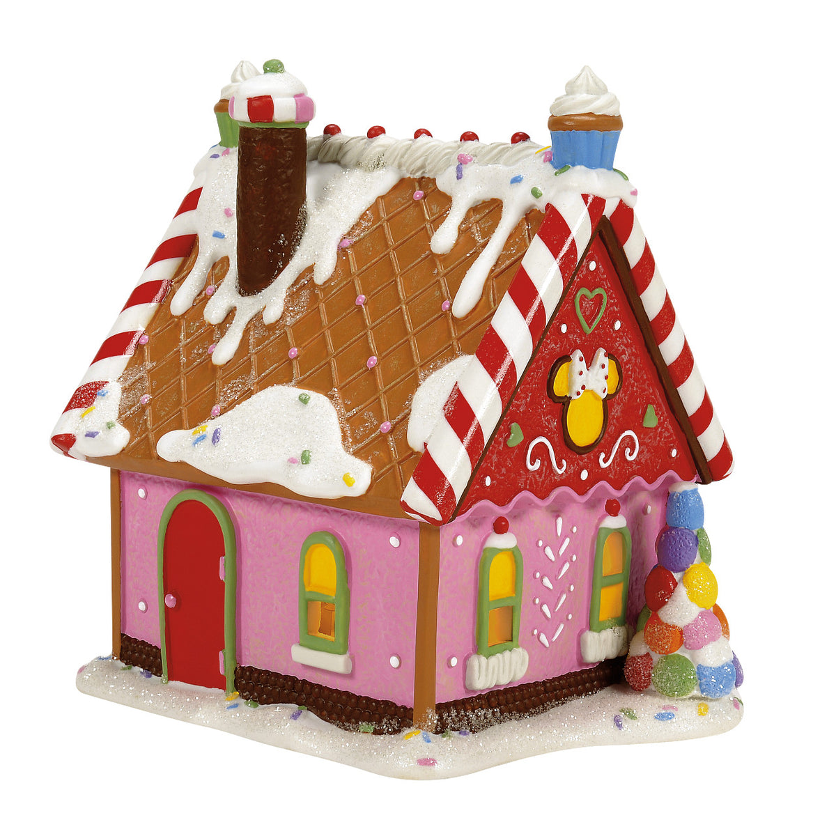 Department 56 Disney Village Christmas House - Minnie's Peppermint Villa - 15cm | Delivery ± 3 weeks