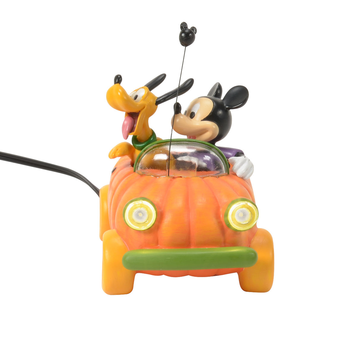 Department 56 Disney Village Halloween Decoration - Mickey & Pluto in Pumpkin Car - 11cm | Delivery ± 4 weeks