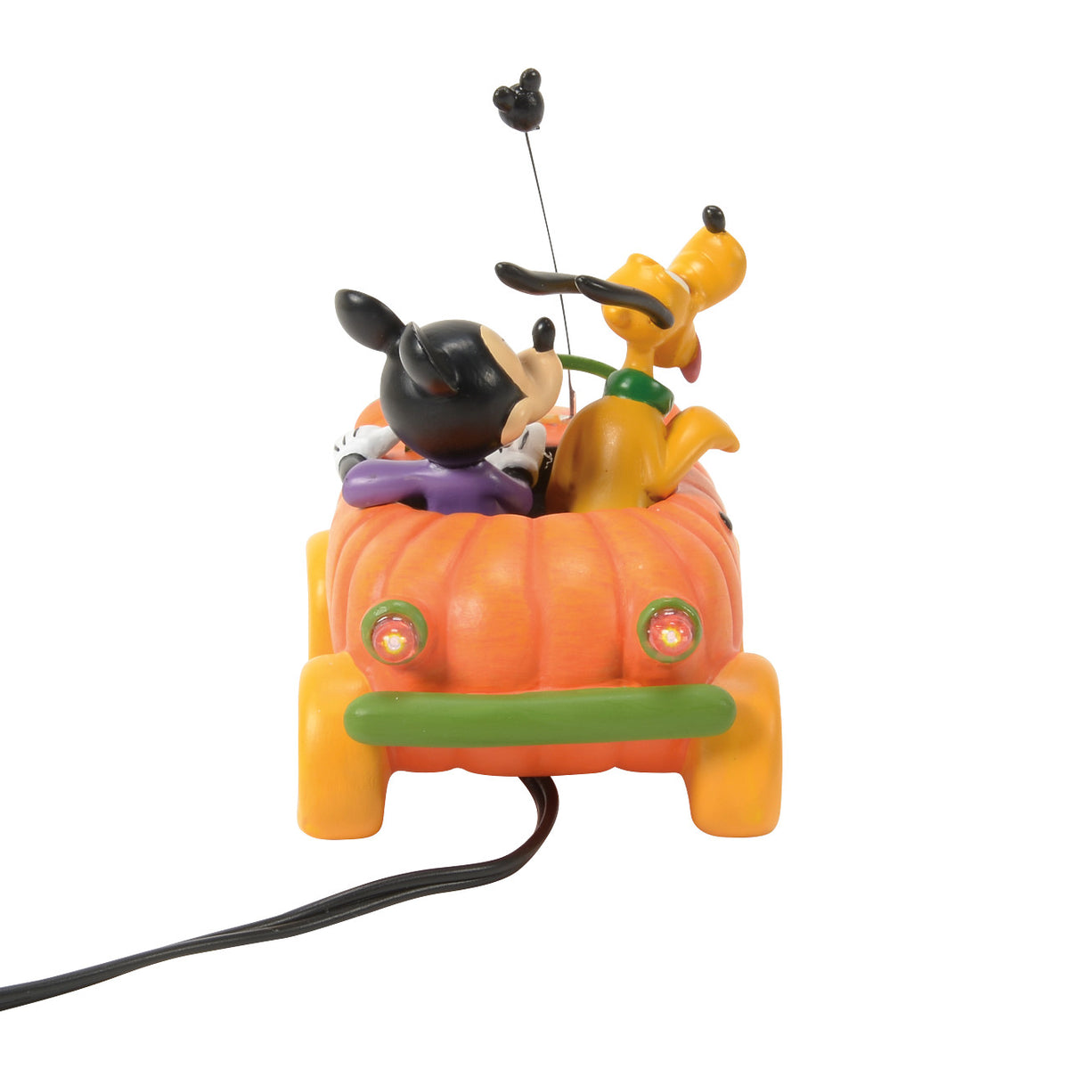 Department 56 Disney Village Halloween Decoration - Mickey & Pluto in Pumpkin Car - 11cm | Delivery ± 4 weeks