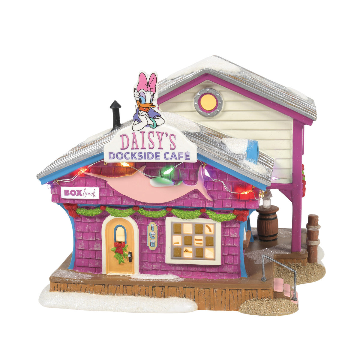 Department 56 Disney Village Christmas House - Daisy's Dockside Cafe - 18.5cm | Delivery ± 3 weeks