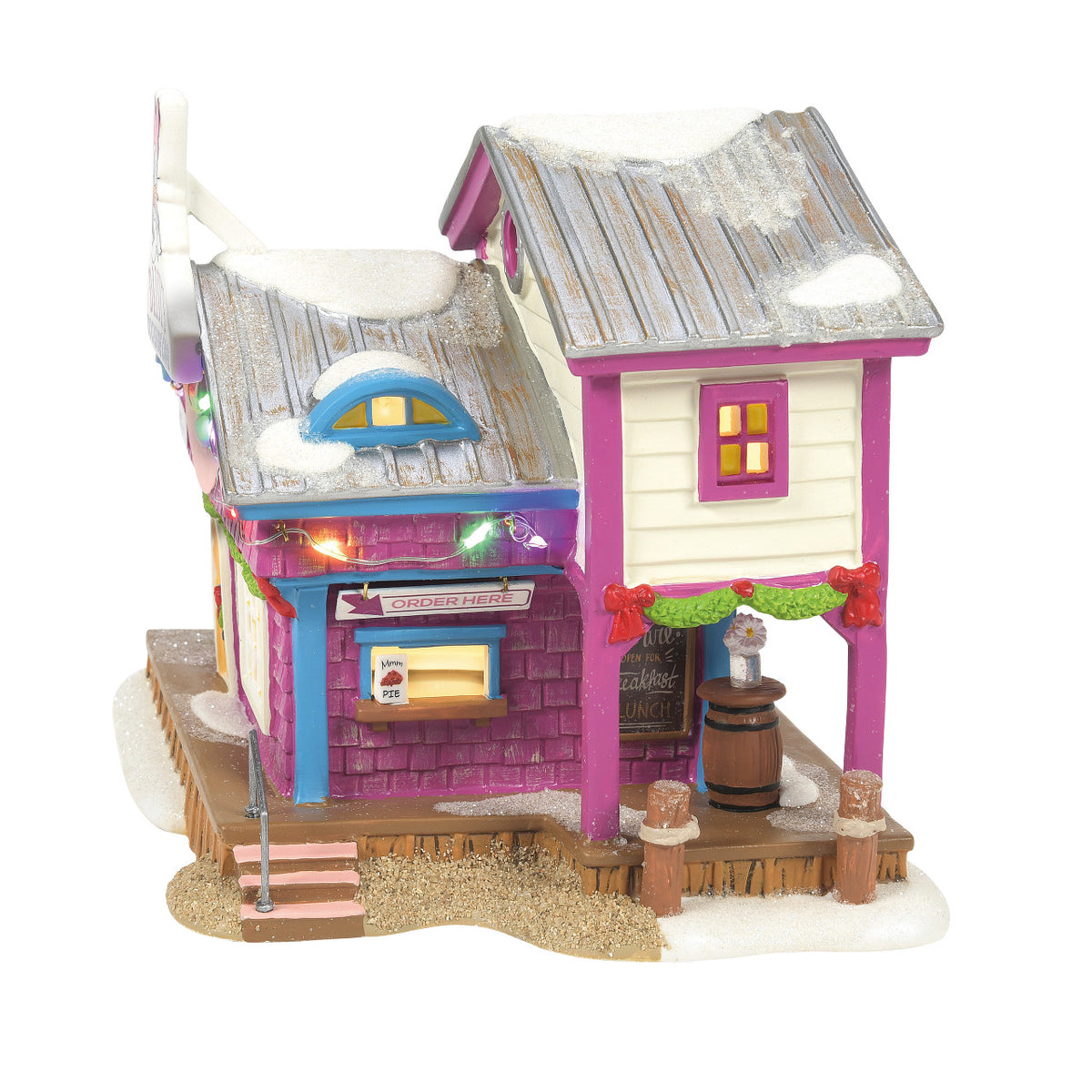 Department 56 Disney Village Christmas House - Daisy's Dockside Cafe - 18.5cm | Delivery ± 3 weeks
