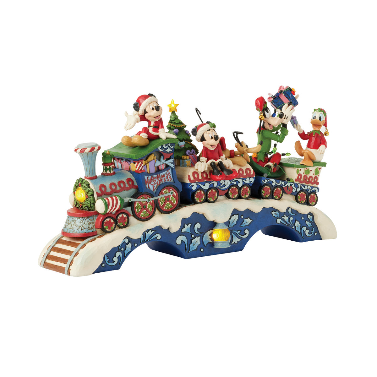 Disney Traditions by Jim Shore Christmas Figurine - Mickey & Friends LED Musical Train - 42cm | Delivery ± 3 weeks