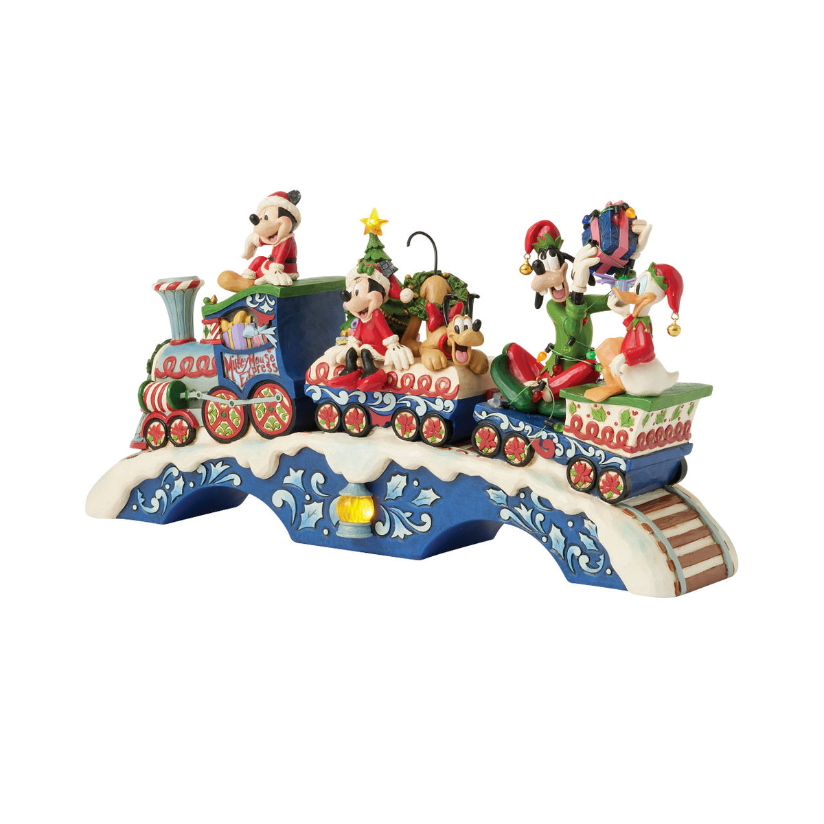 Disney Traditions by Jim Shore Christmas Figurine - Mickey & Friends LED Musical Train - 42cm | Delivery ± 3 weeks