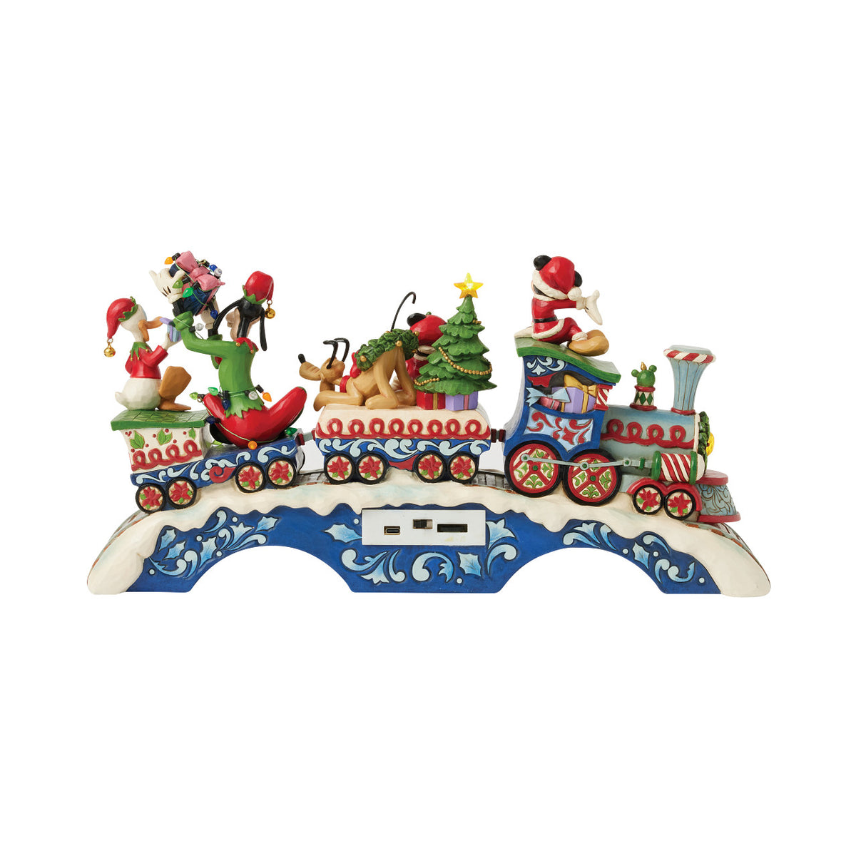 Disney Traditions by Jim Shore Christmas Figurine - Mickey & Friends LED Musical Train - 42cm | Delivery ± 3 weeks