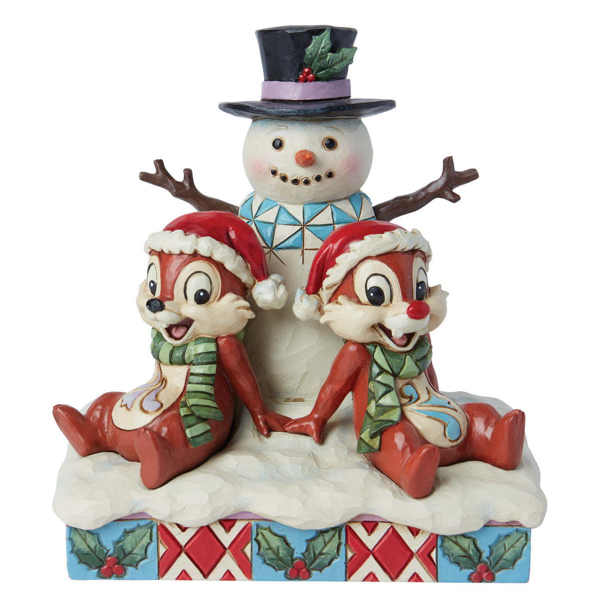 Disney Traditions by Jim Shore Christmas Figurine - Chip & Dale Snowman - 14cm | Delivery ± 3 weeks