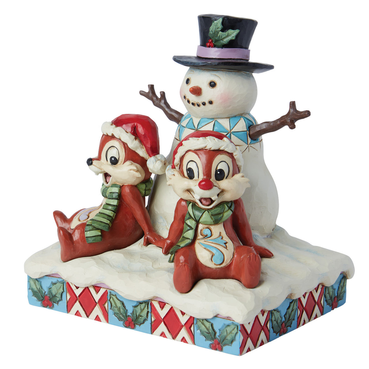 Disney Traditions by Jim Shore Christmas Figurine - Chip & Dale Snowman - 14cm | Delivery ± 3 weeks