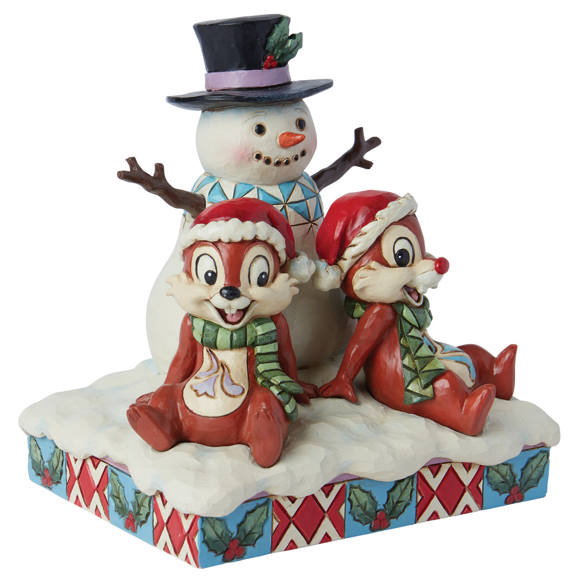 Disney Traditions by Jim Shore Christmas Figurine - Chip & Dale Snowman - 14cm | Delivery ± 3 weeks