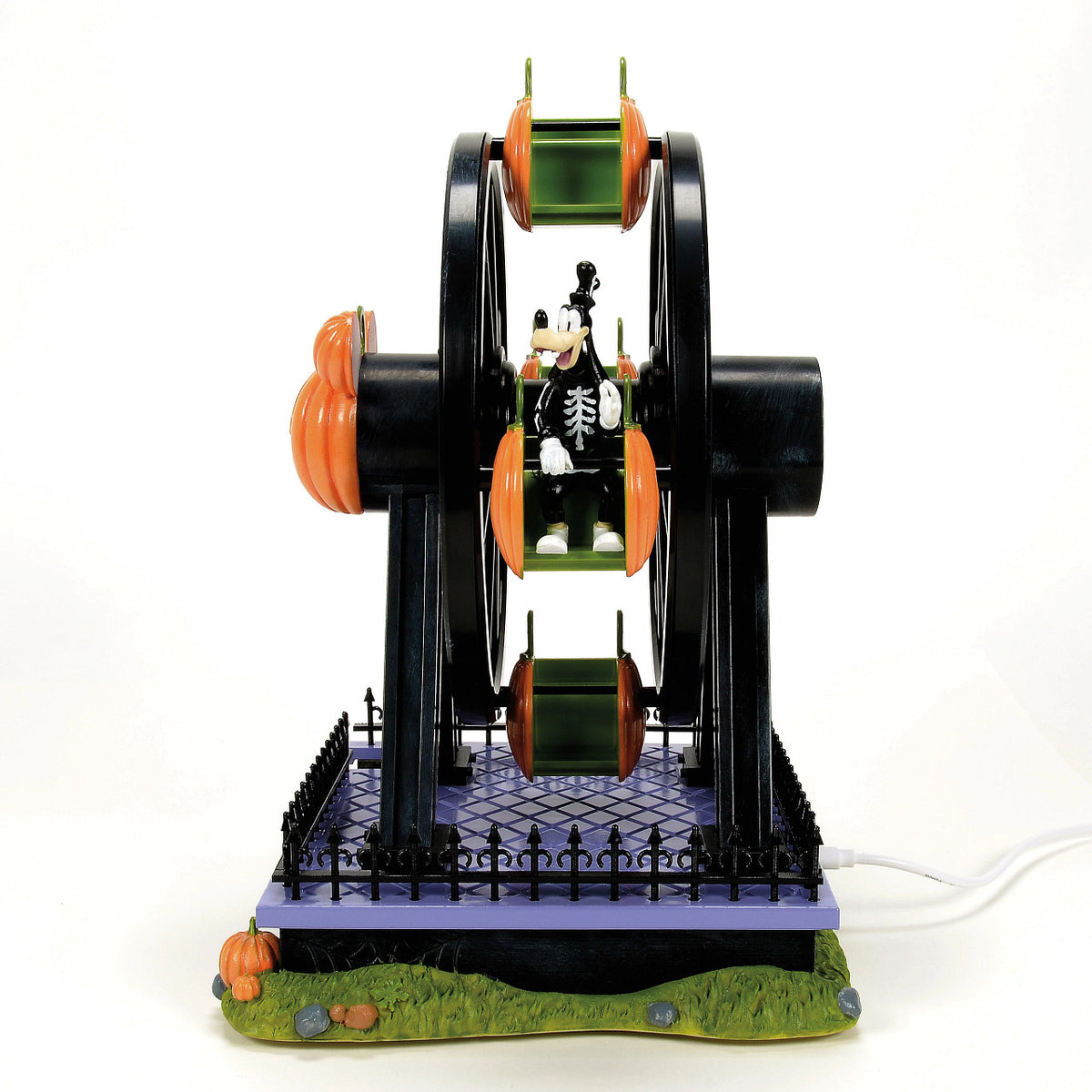 Department 56 Disney Village Halloween Decoration - Pumpkintown Illuminated Ferris Wheel - 33.5cm | Delivery ± 3 weeks
