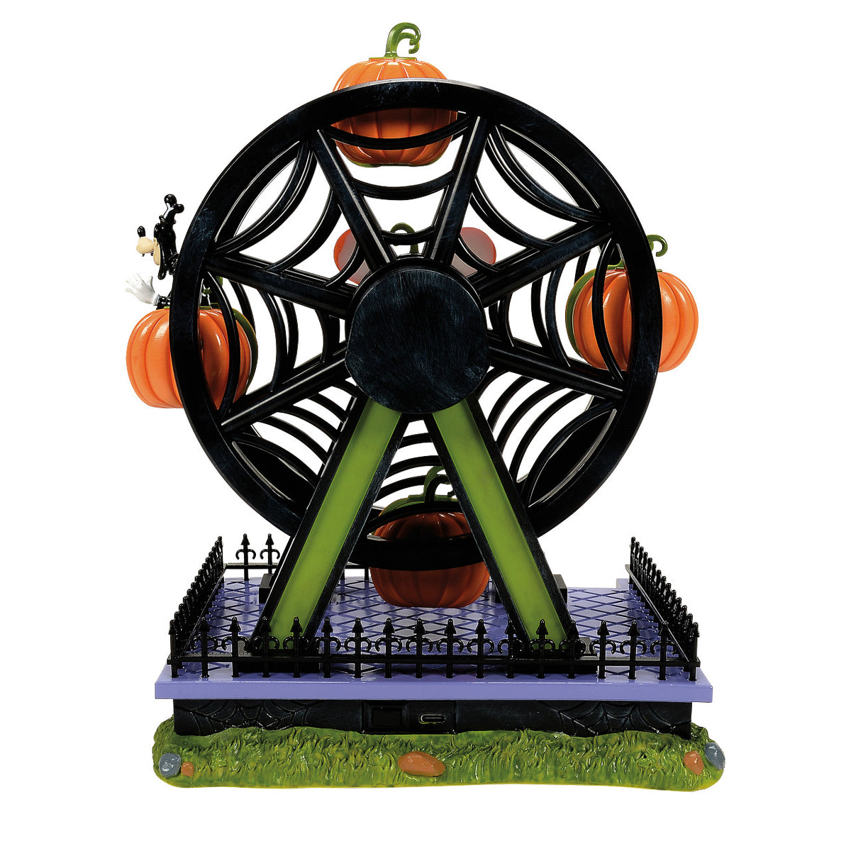 Department 56 Disney Village Halloween Decoration - Pumpkintown Illuminated Ferris Wheel - 33.5cm | Delivery ± 3 weeks