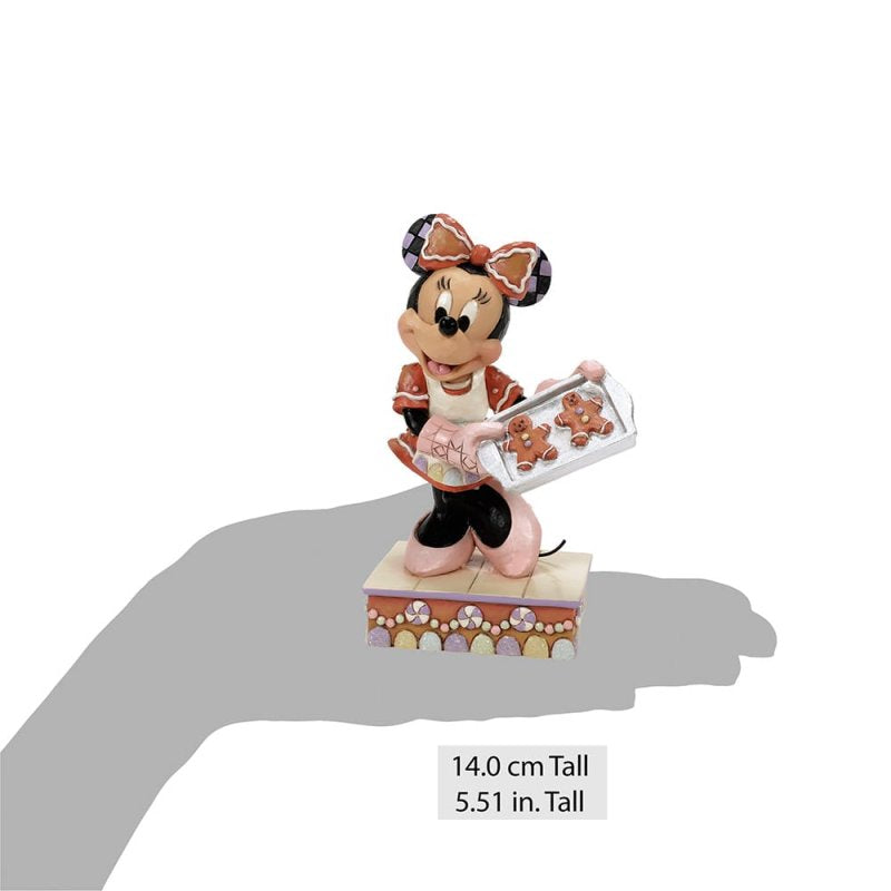 Disney Traditions by Jim Shore Christmas Figurine - Minnie Mouse Gingerbread Cookies - 14cm | Delivery ± 3 weeks