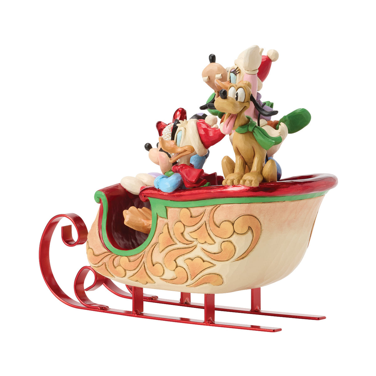 Disney Traditions by Jim Shore Christmas Figurine - Mickey & Friends in a Sled - 20.5cm | Delivery ± 4 weeks
