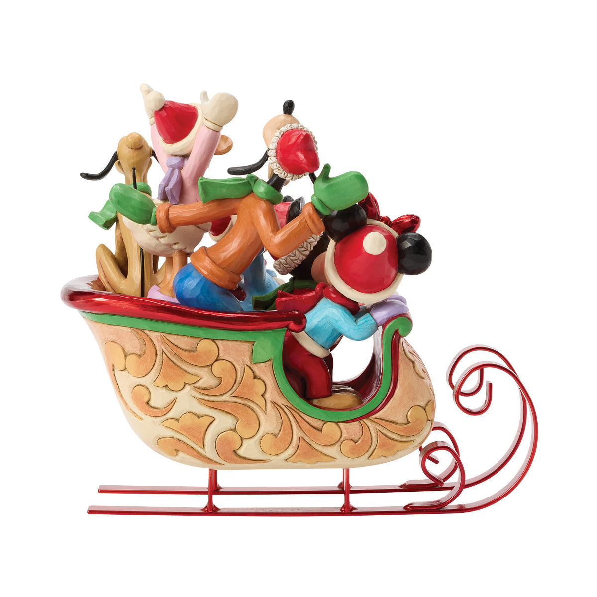 Disney Traditions by Jim Shore Christmas Figurine - Mickey & Friends in a Sled - 20.5cm | Delivery ± 4 weeks