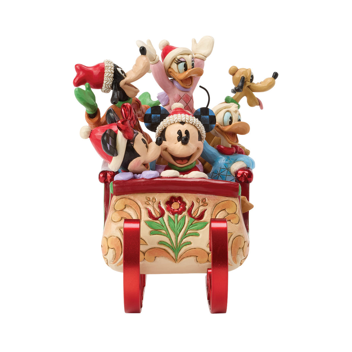 Disney Traditions by Jim Shore Christmas Figurine - Mickey & Friends in a Sled - 20.5cm | Delivery ± 4 weeks