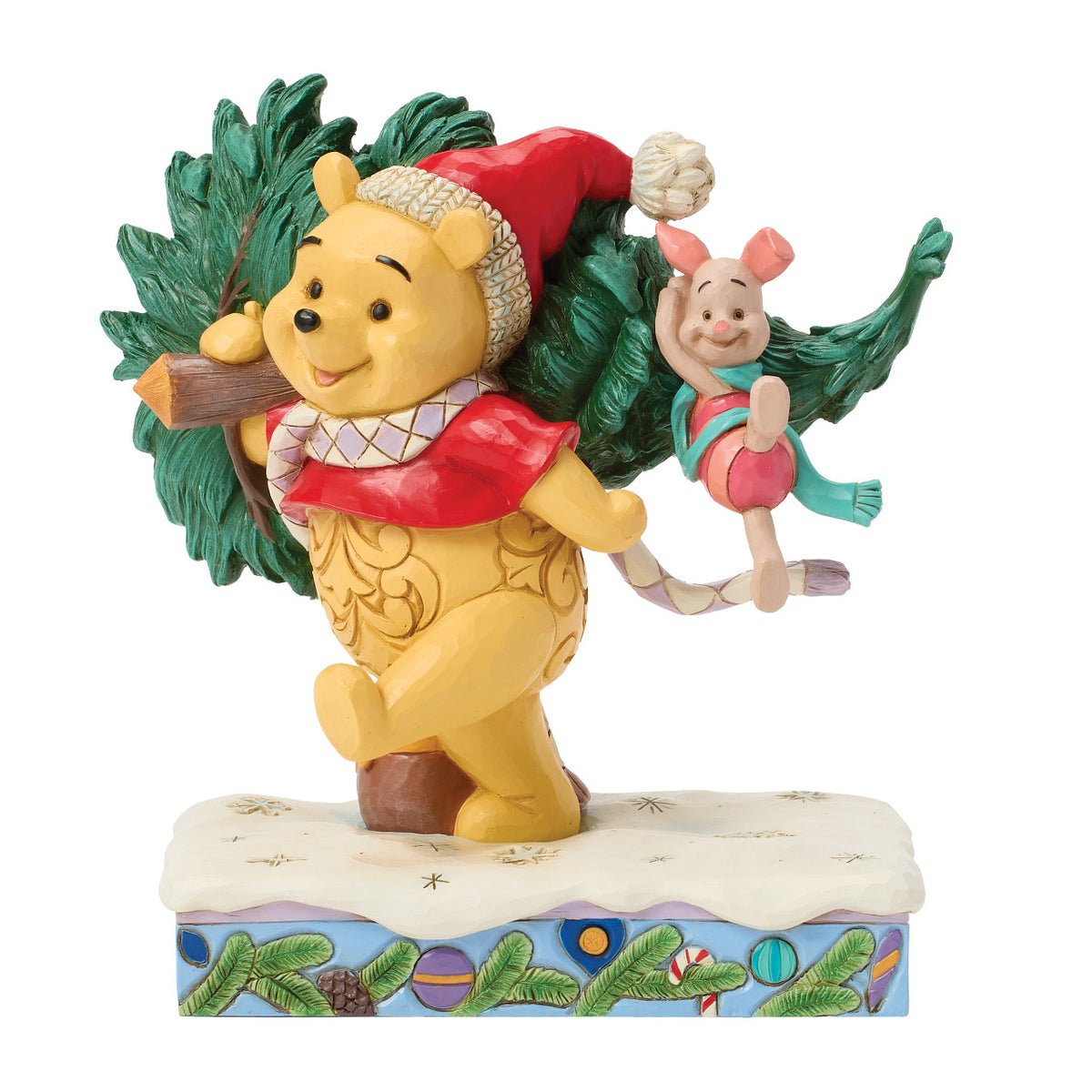 Disney Traditions by Jim Shore Christmas Figurine - Winnie the Pooh & Friends with Christmas Tree - 16cm | Delivery ± 3 weeks