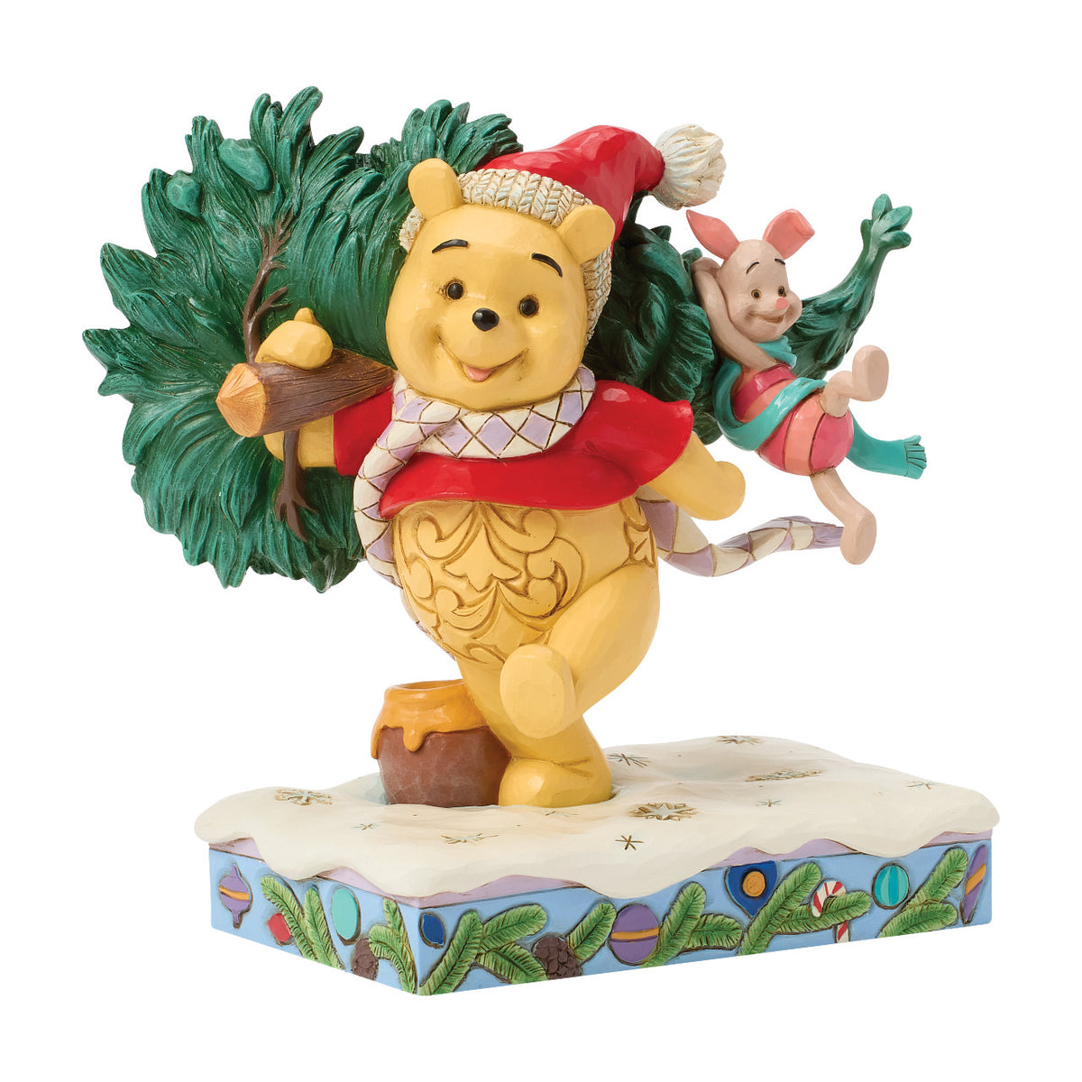 Disney Traditions by Jim Shore Christmas Figurine - Winnie the Pooh & Friends with Christmas Tree - 16cm | Delivery ± 3 weeks