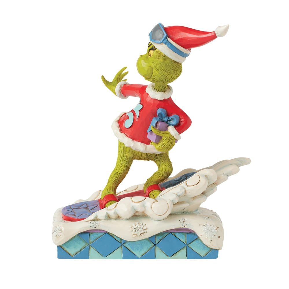 Jim Shore The Grinch Christmas Figurine - Snowboarding - 15cm | Delivery ± 3 weeks