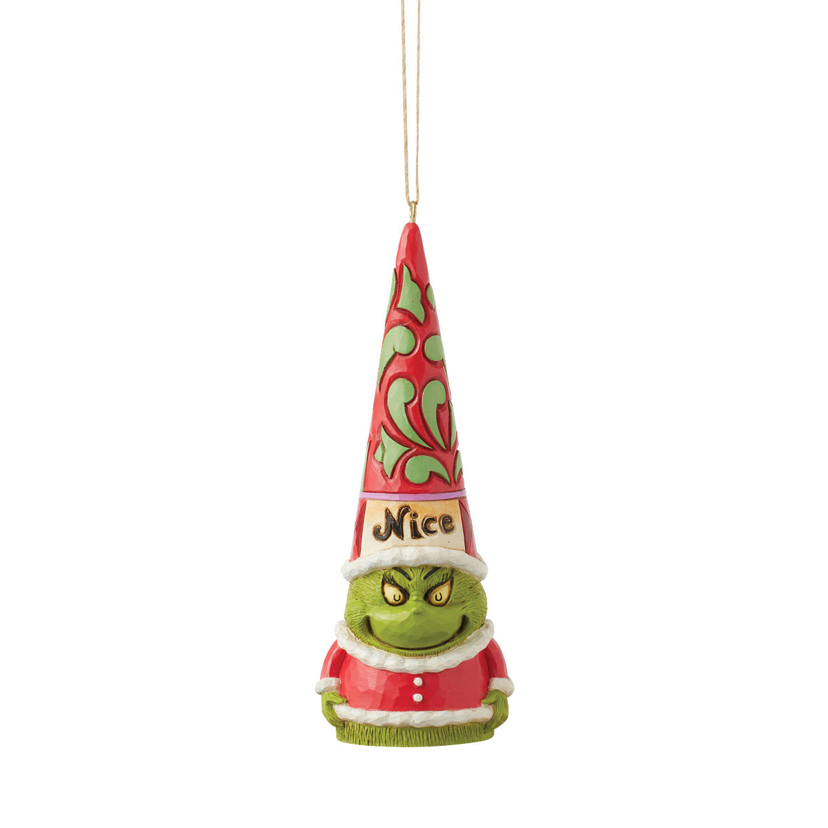 Jim Shore The Grinch Christmas Ornament - Naughty & Nice Gnome - 13.5cm | Delivery ± 3 weeks