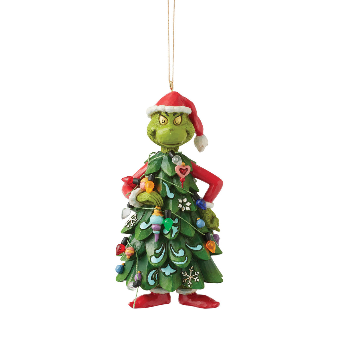 Jim Shore The Grinch Christmas Ornament - Dressed as a Christmas Tree - 13cm | Delivery ± 3 weeks