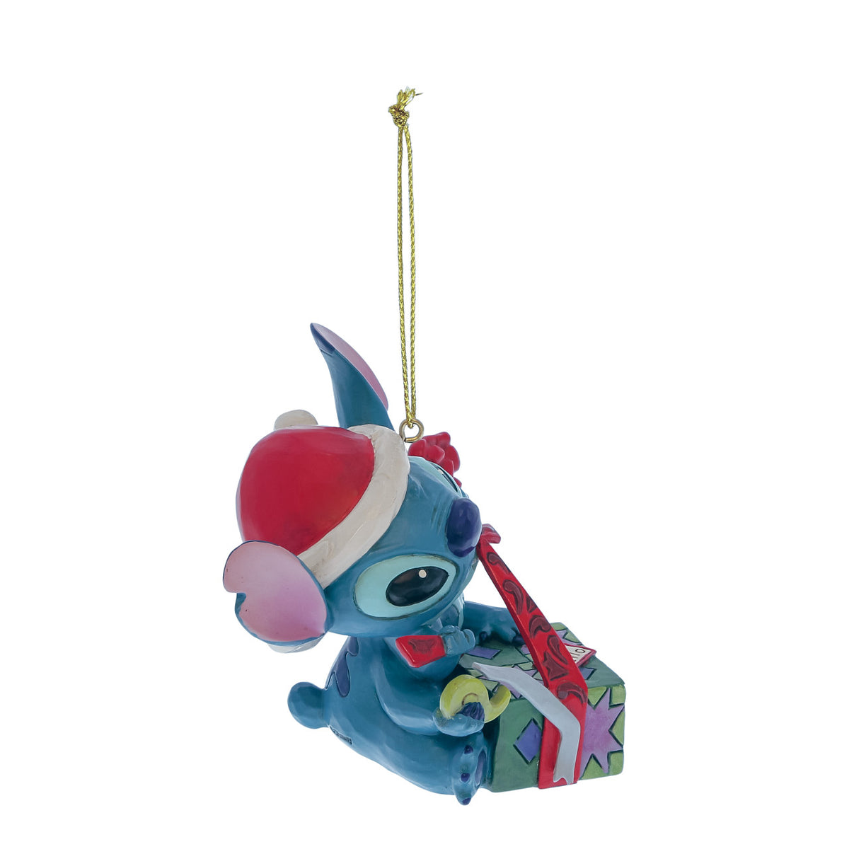 Disney Traditions by Jim Shore Christmas Ornament - Stitch Unwrapping Gift - 7.5cm | Delivery ± 3 weeks