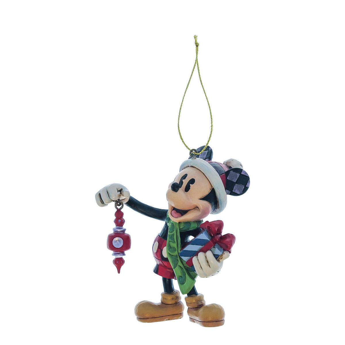 Disney Traditions by Jim Shore Christmas Ornament - Mickey Mouse Holding Gifts - 9cm | Delivery ± 3 weeks