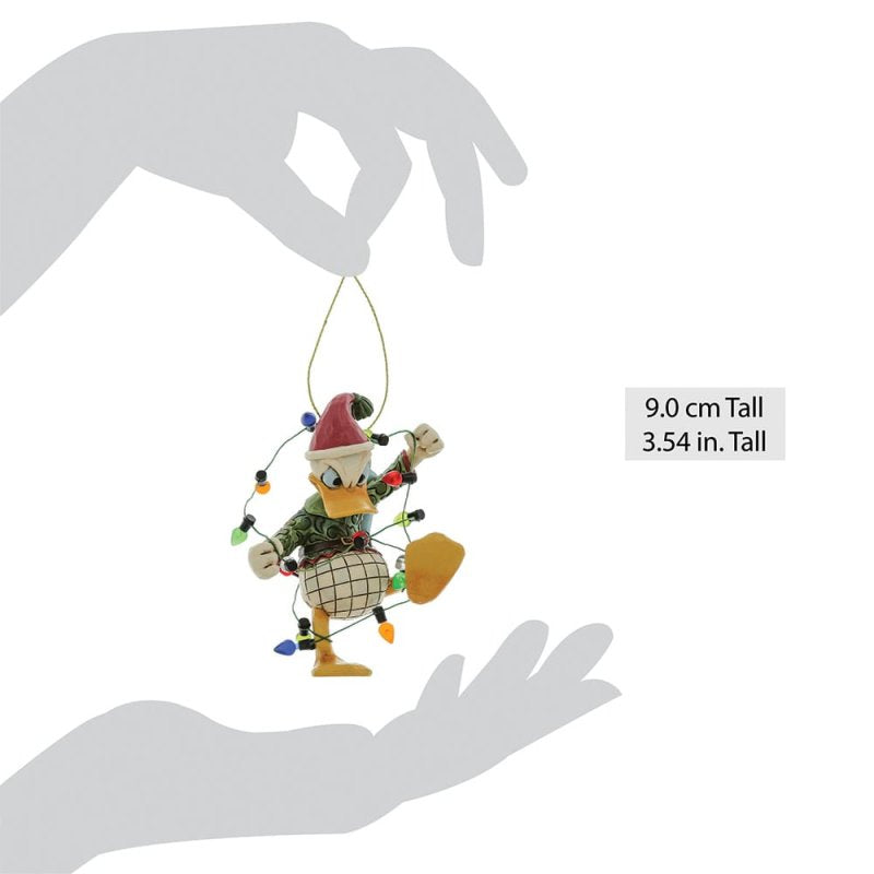 Disney Traditions by Jim Shore Christmas Ornament - Donald Duck Wrapped in Lights - 9cm | Delivery ± 3 weeks