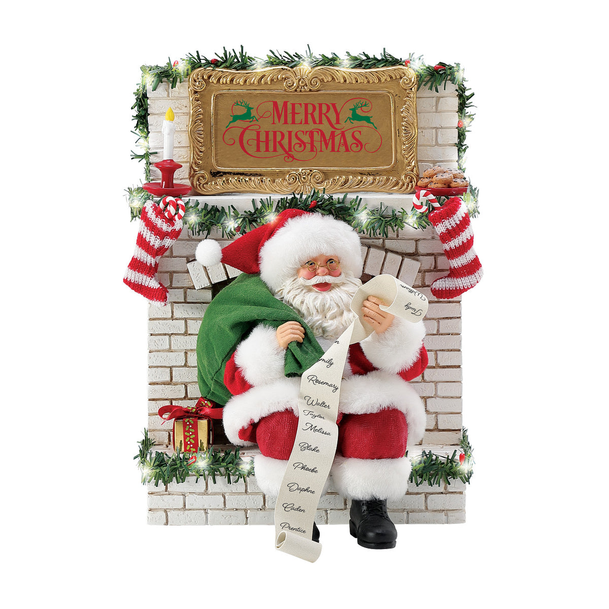 Department 56 Possible Dreams Christmas Figurine - Down the Chimney - 27.5cm | Delivery ± 3 weeks