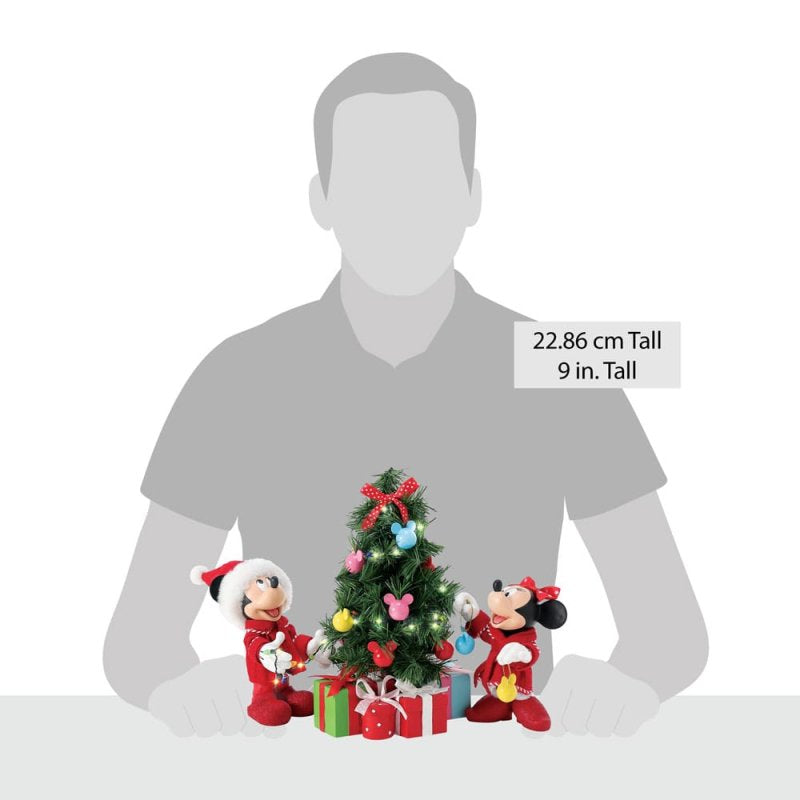 Department 56 Possible Dreams Disney Christmas Figurine - Mickey and Minnie Mouse Decorations - 33cm | Delivery ± 4 weeks