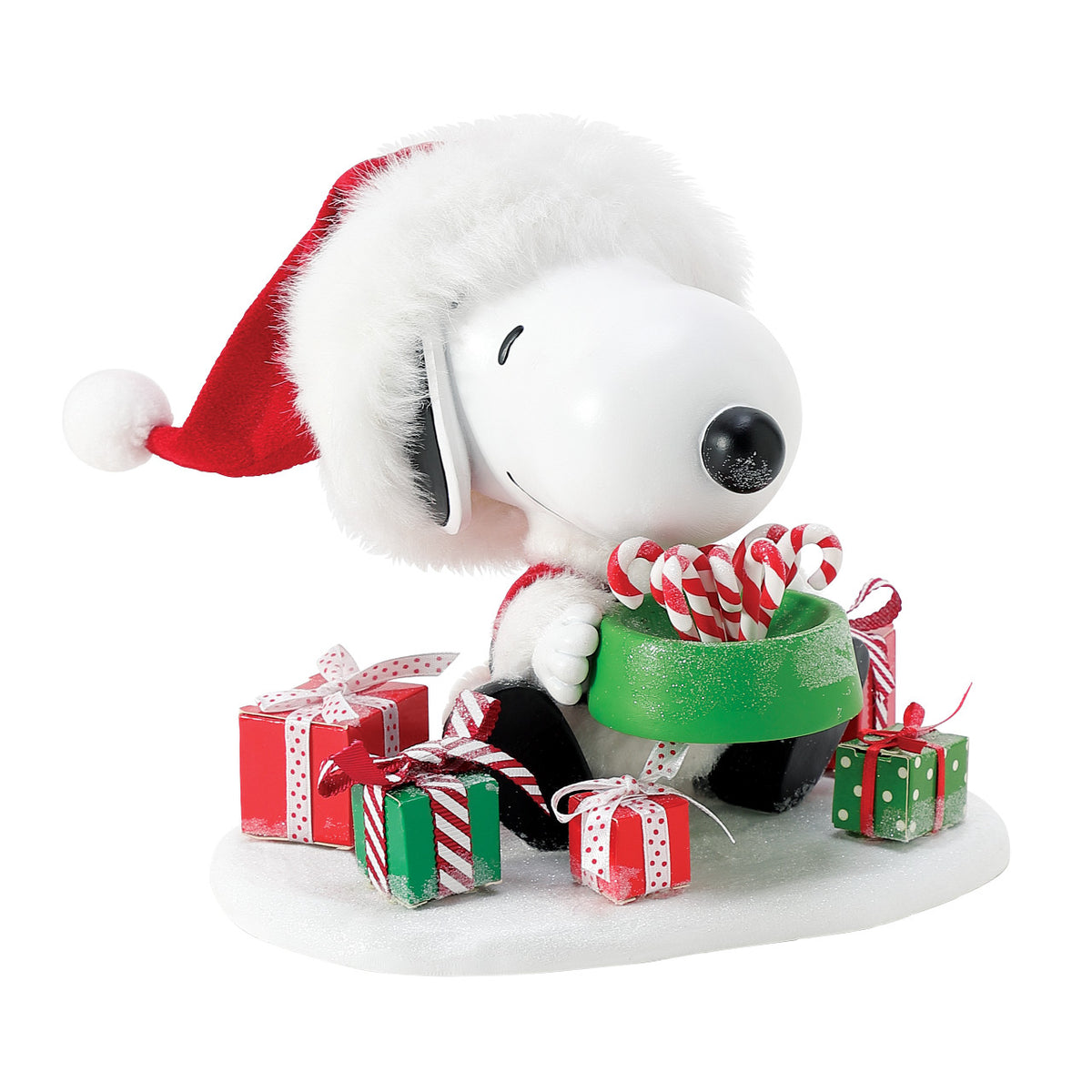 Department 56 Possible Dreams Peanuts Christmas Figurine - Snoopy's Bowl of Treats - 19cm | Delivery ± 4 weeks