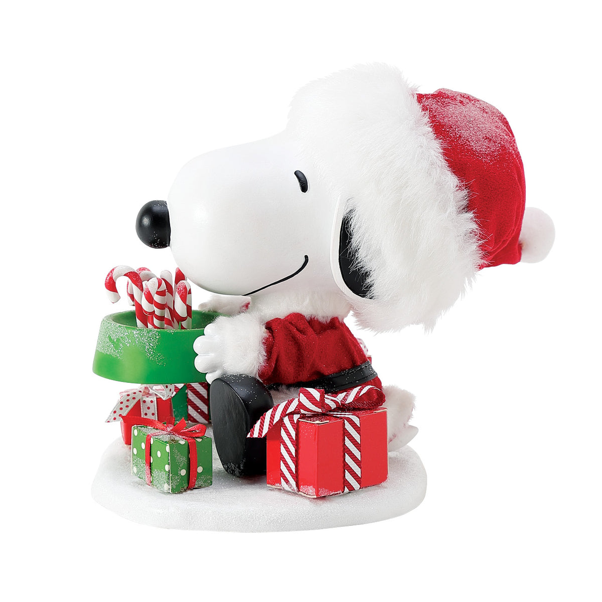Department 56 Possible Dreams Peanuts Christmas Figurine - Snoopy's Bowl of Treats - 19cm | Delivery ± 4 weeks