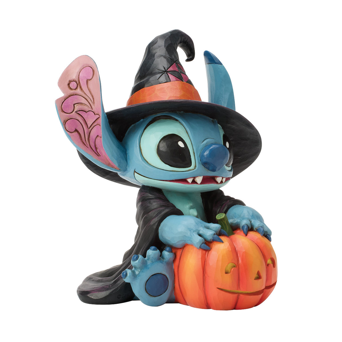 Disney Traditions by Jim Shore Halloween Figurine - Stitch as Witch with LED Jack-o'-Lantern - 15cm | Delivery ± 3 weeks