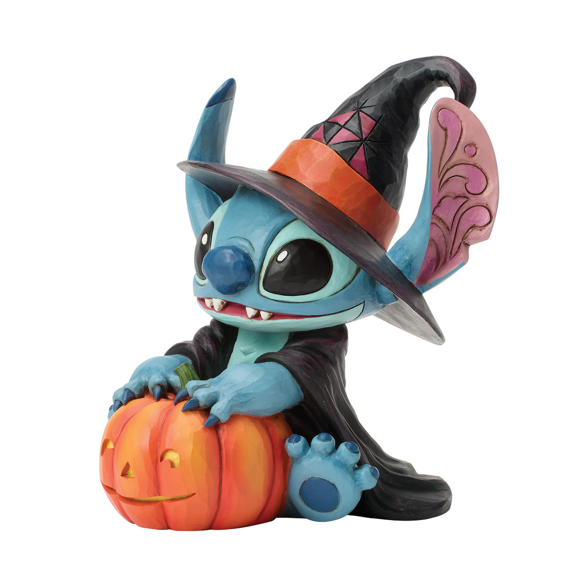 Disney Traditions by Jim Shore Halloween Figurine - Stitch as Witch with LED Jack-o'-Lantern - 15cm | Delivery ± 3 weeks