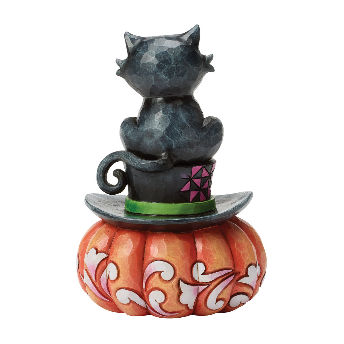 Jim Shore Heartwood Creek Halloween Figurine - Black Cat on Top Hat - 13cm | Delivery ± 3 weeks