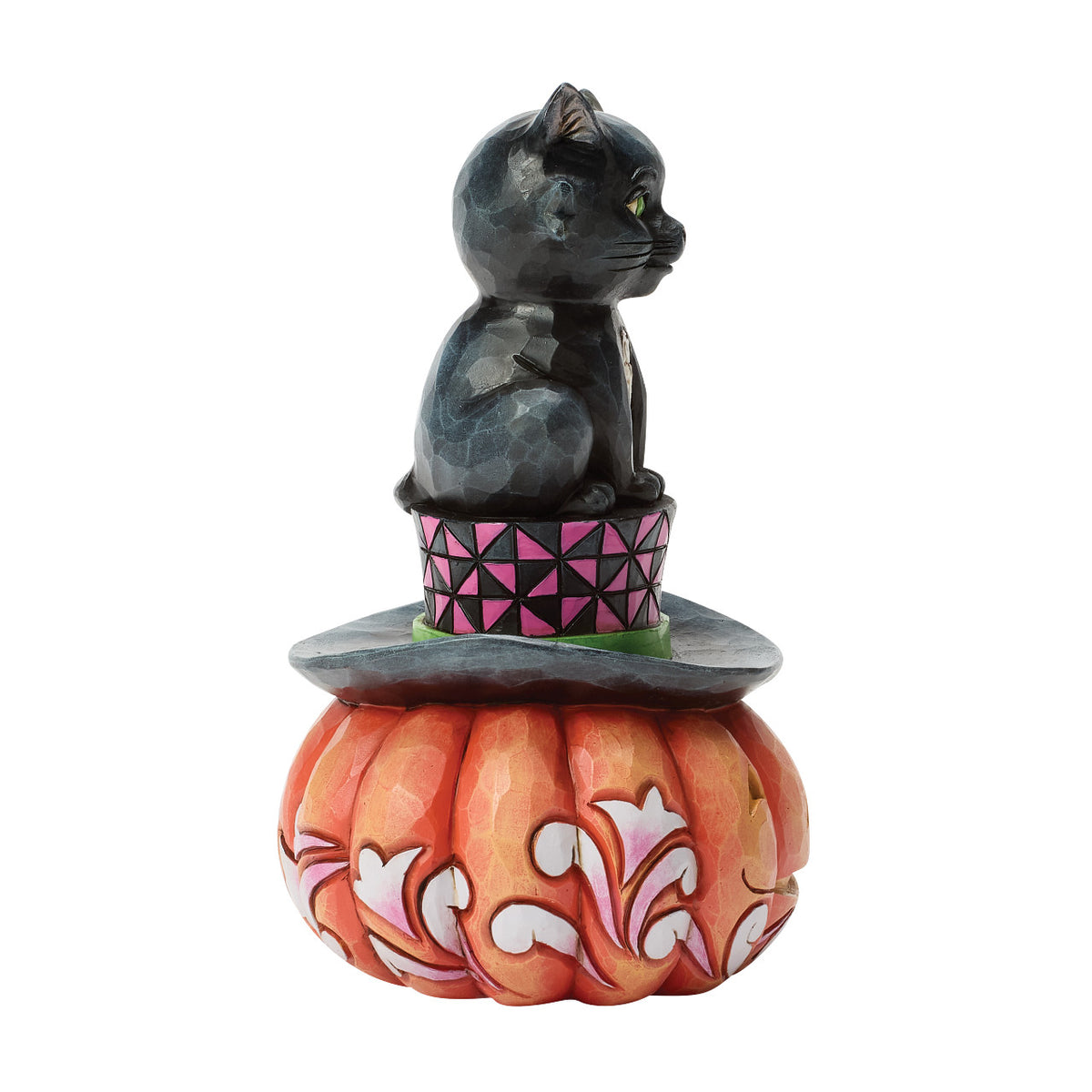 Jim Shore Heartwood Creek Halloween Figurine - Black Cat on Top Hat - 13cm | Delivery ± 3 weeks