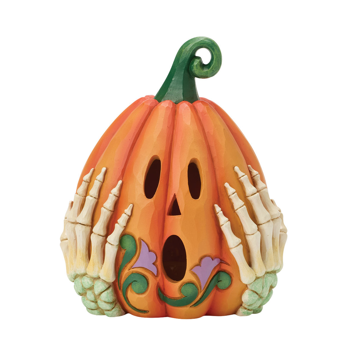 Jim Shore Heartwood Creek Halloween Figurine - Jack-o’-Lantern Skeleton with LED - 13cm | Delivery ± 3 weeks