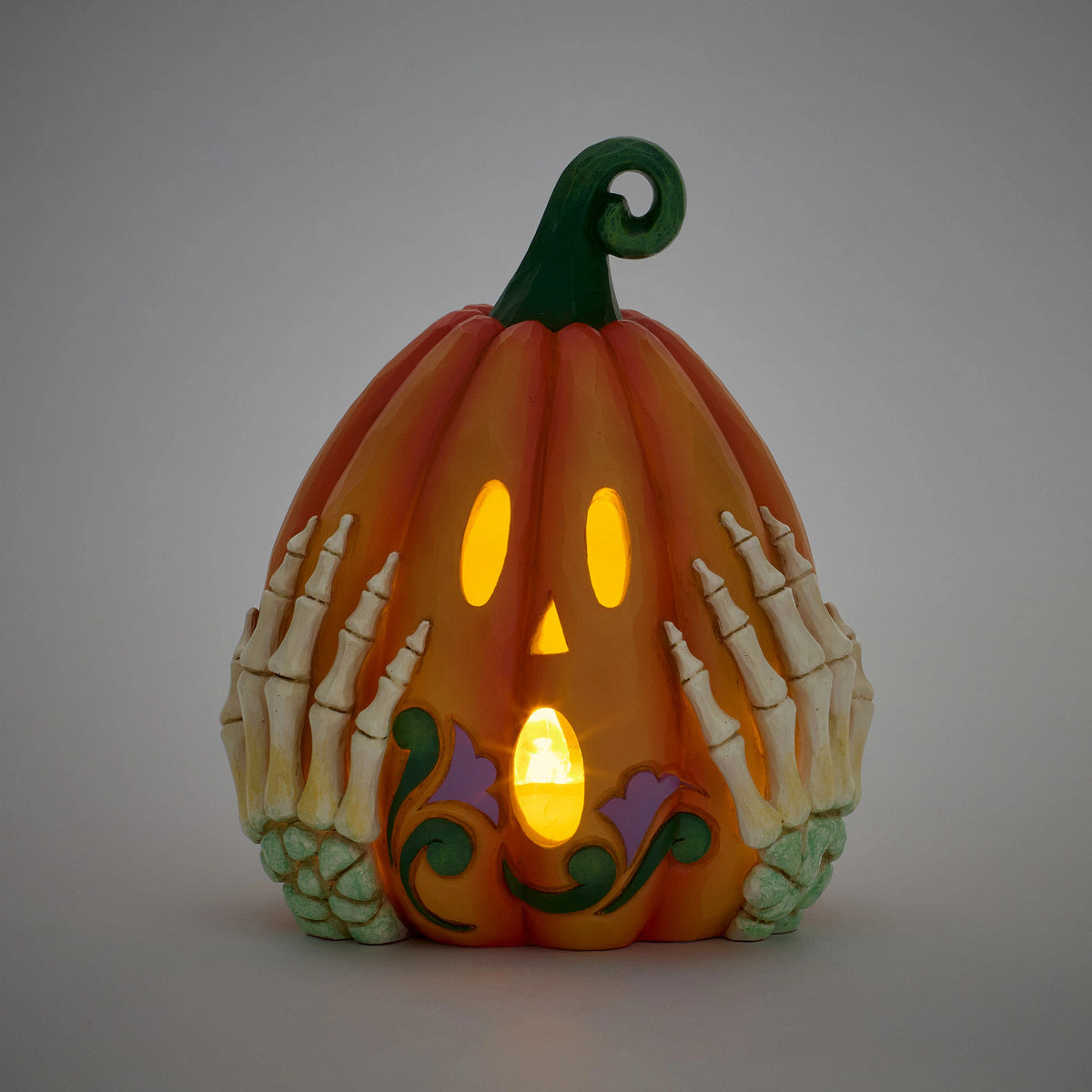 Jim Shore Heartwood Creek Halloween Figurine - Jack-o’-Lantern Skeleton with LED - 13cm | Delivery ± 3 weeks