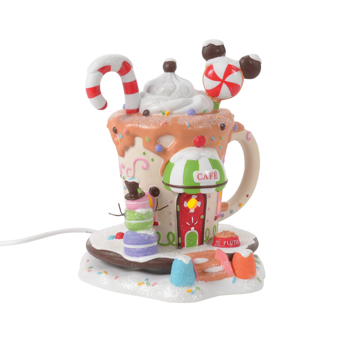 Department 56 Disney Village Christmas House - Mickey's Peppermint Cafe - 16cm | Delivery ± 3 weeks