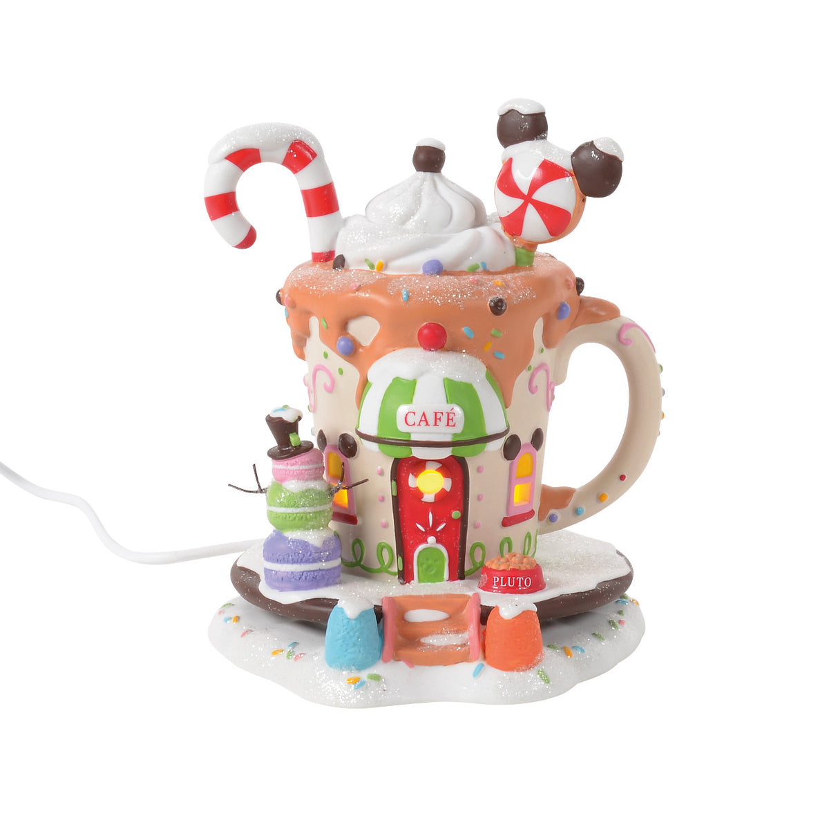 Department 56 Disney Village Christmas House - Mickey's Peppermint Cafe - 16cm | Delivery ± 3 weeks