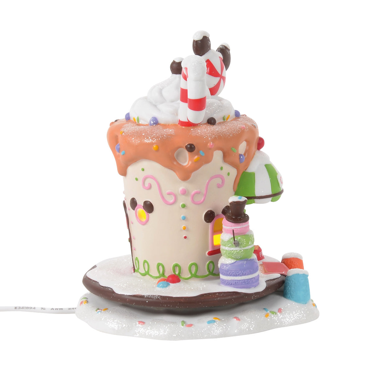 Department 56 Disney Village Christmas House - Mickey's Peppermint Cafe - 16cm | Delivery ± 3 weeks