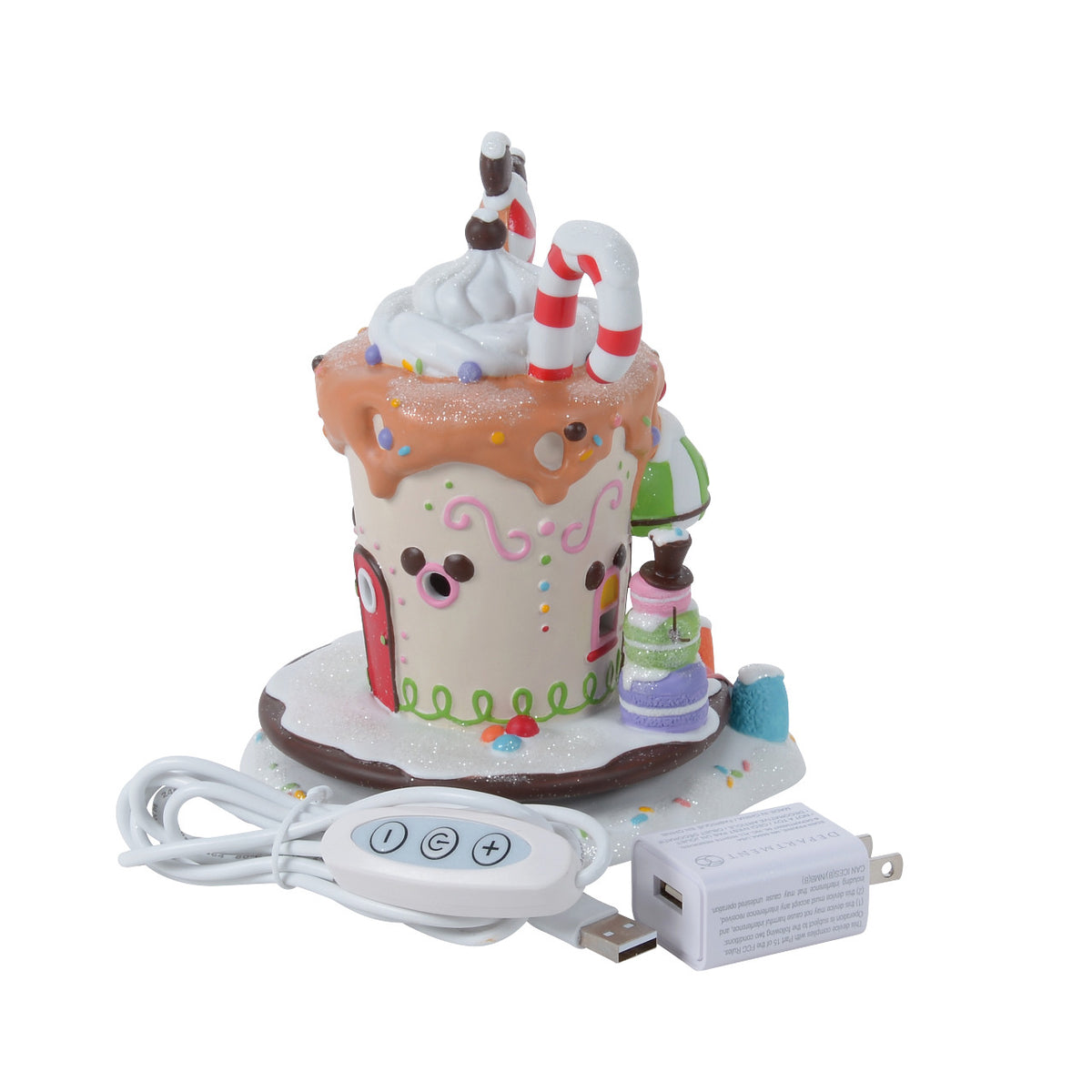 Department 56 Disney Village Christmas House - Mickey's Peppermint Cafe - 16cm | Delivery ± 3 weeks