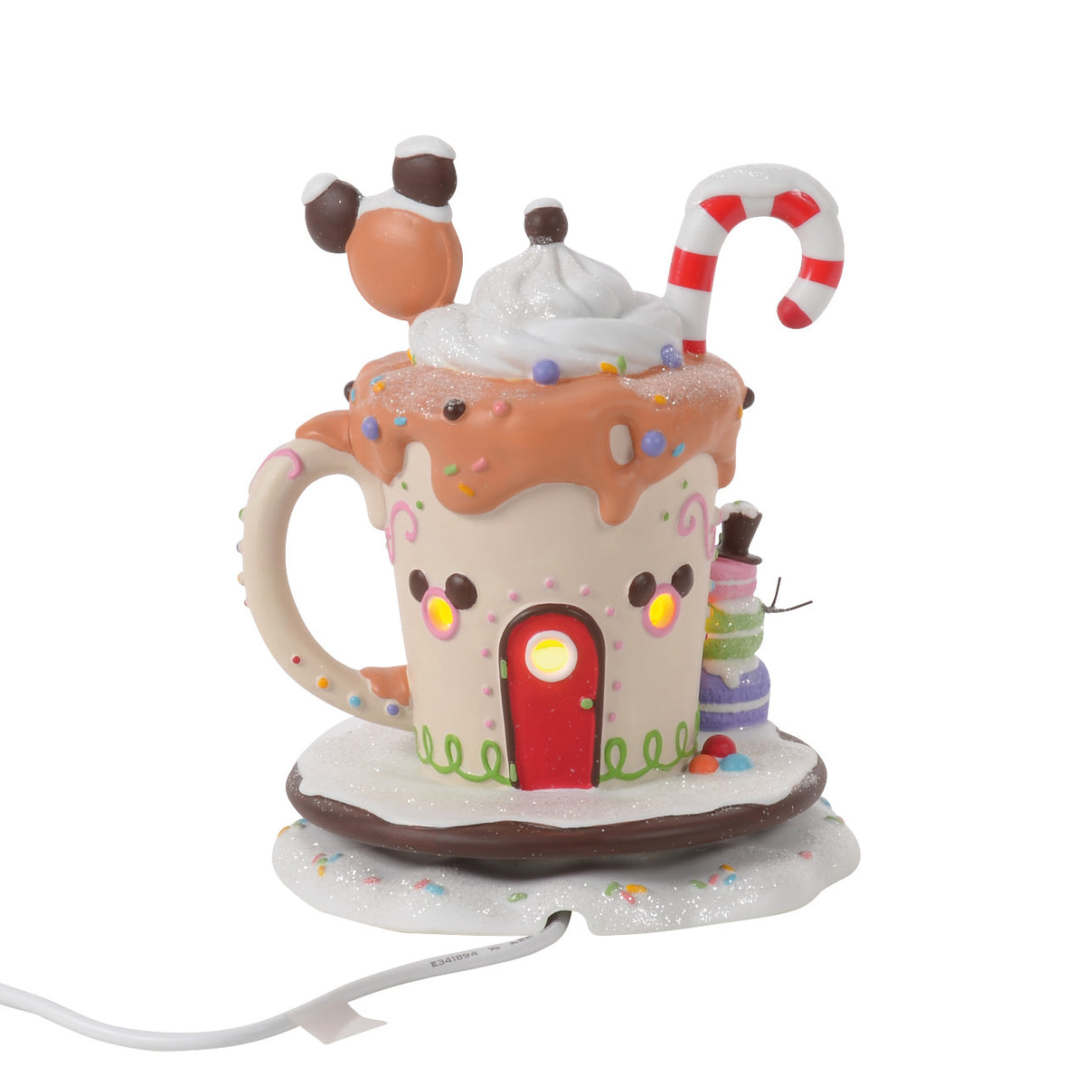 Department 56 Disney Village Christmas House - Mickey's Peppermint Cafe - 16cm | Delivery ± 3 weeks