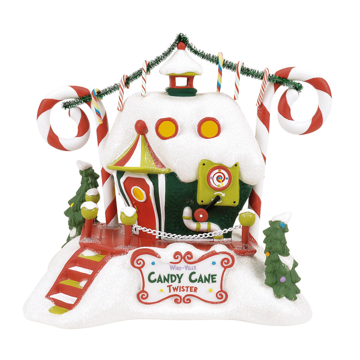 Department 56 The Grinch Village Christmas Decoration - Who-Ville Candy Cane Twisters - 20.5cm