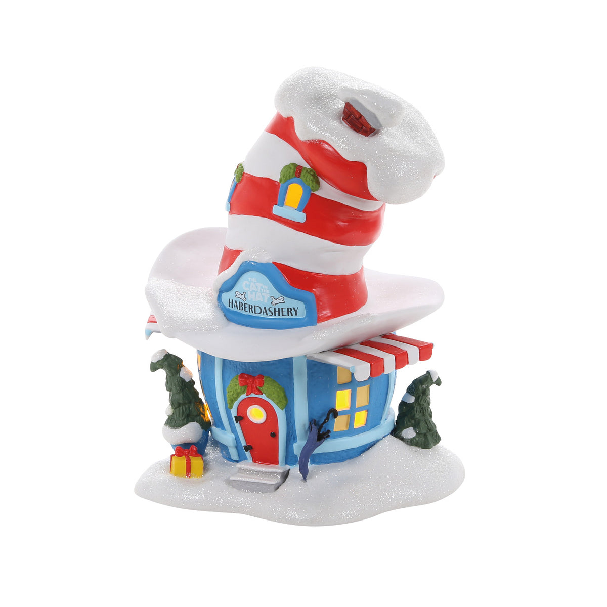 Department 56 The Grinch Village Christmas House - Cat in the Hat Haberdashery - 21cm | Delivery ± 3 weeks